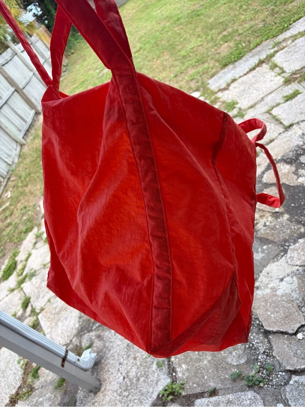 Baggu Poppy Cloud Large Travel Coral Tote Bag